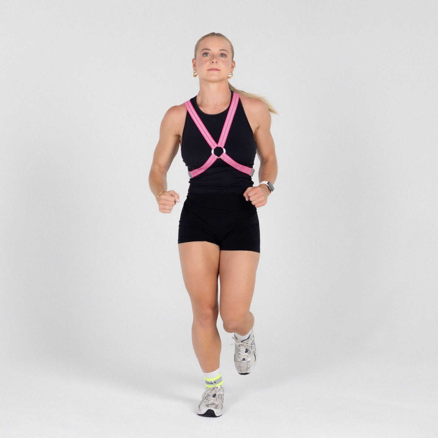 Reflective Cycling Harness - Fluro Pink