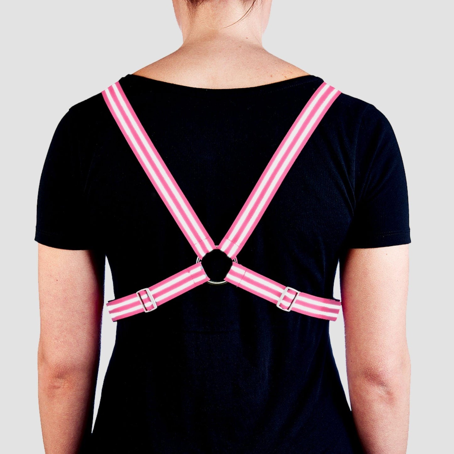 Reflective Cycling Harness - Fluro Pink