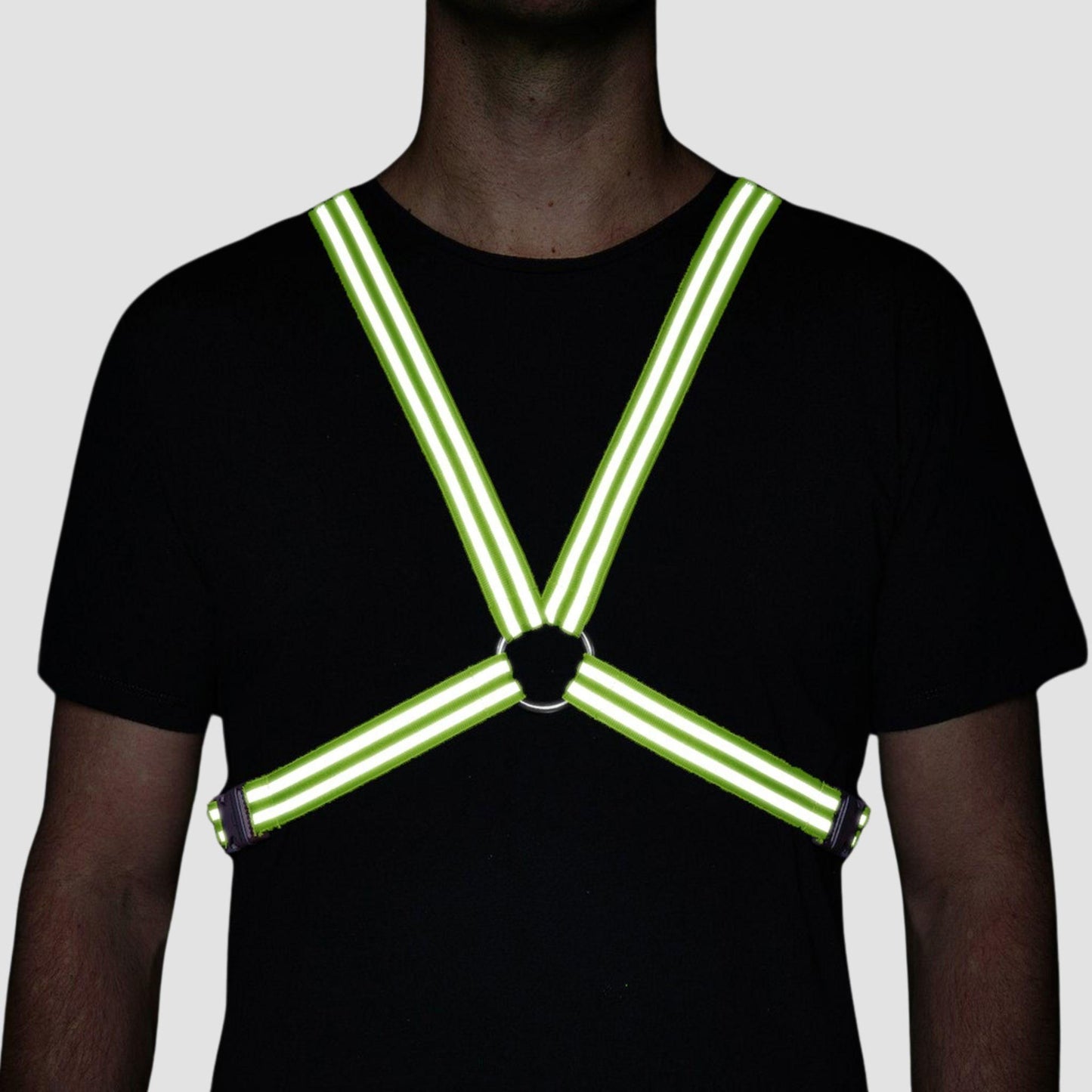 Reflective Cycling Harness - Fluro Yellow
