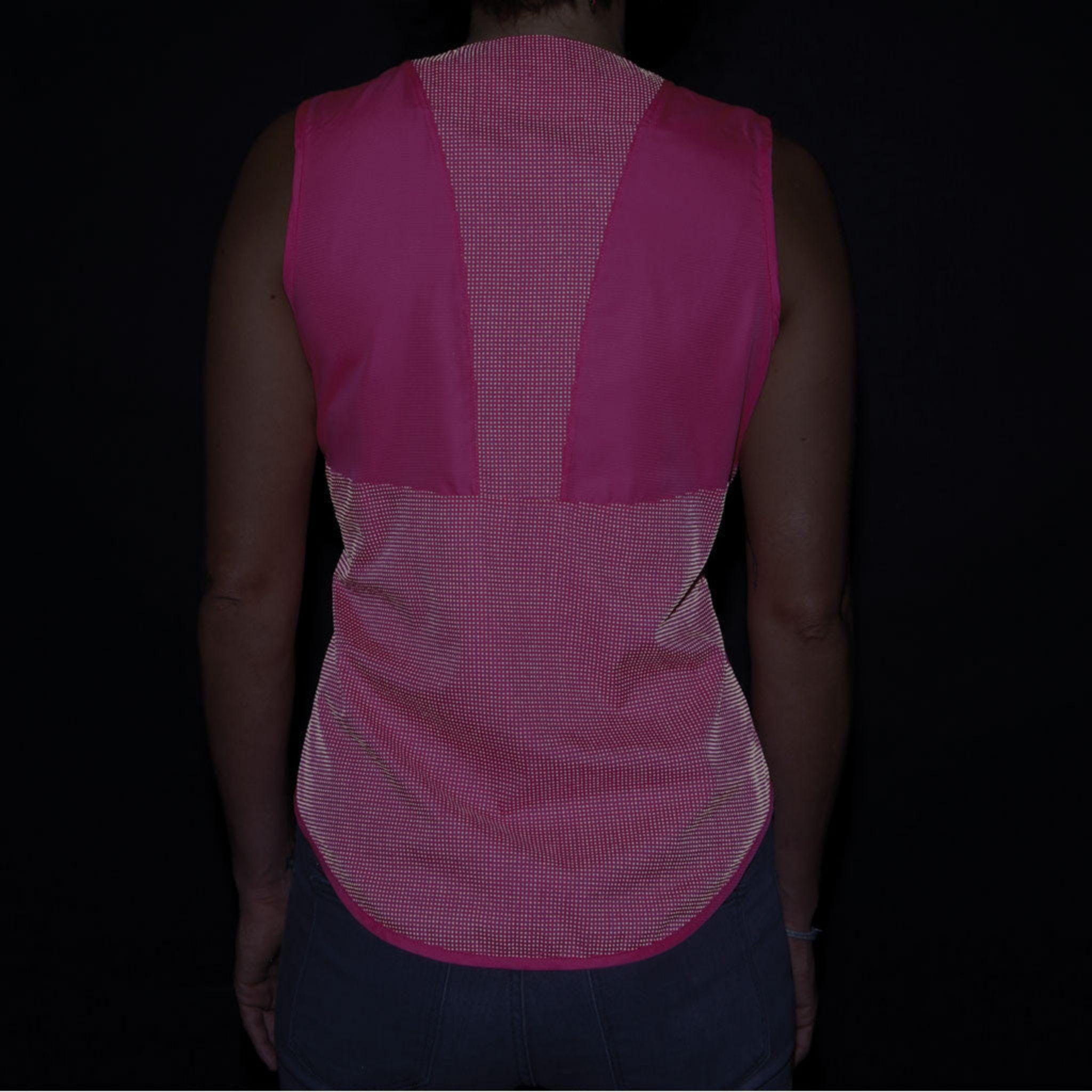 Pink Vest + Shimmery Backpack