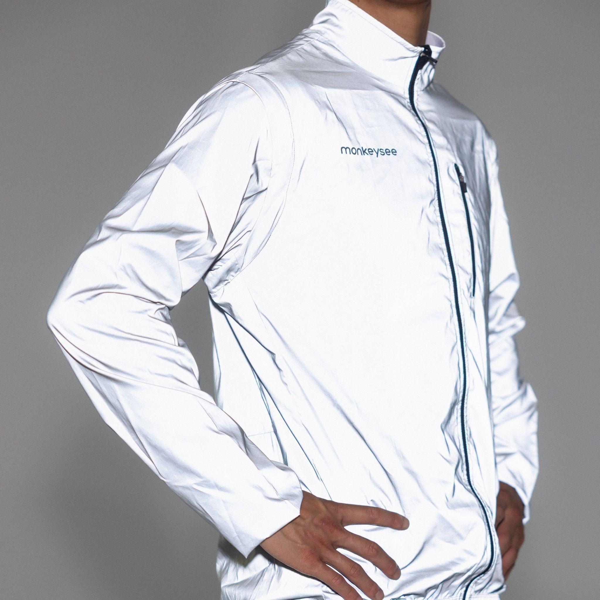 Reflective jacket with removable sleeves