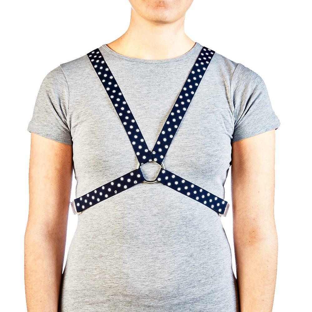Reflective Cycle Harness - Dot French Navy