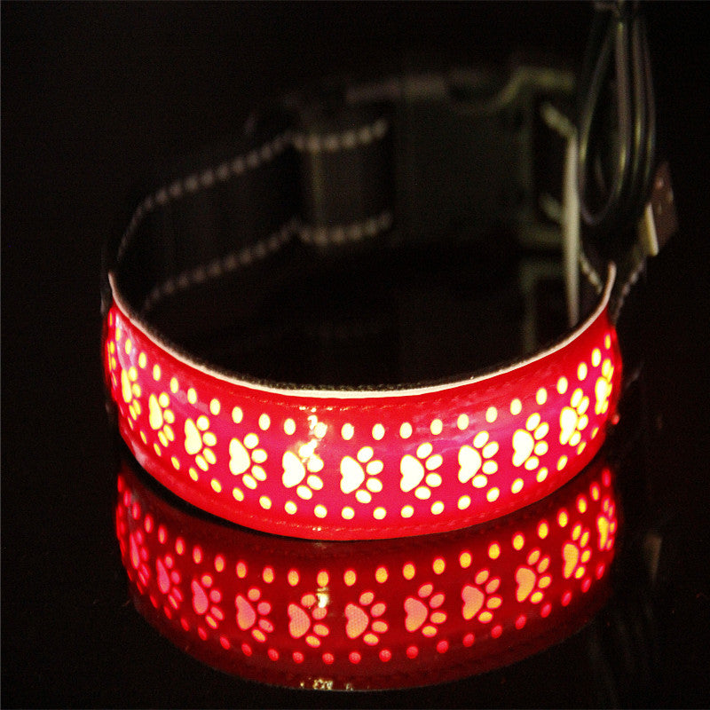 Patterned LED Dog Collar