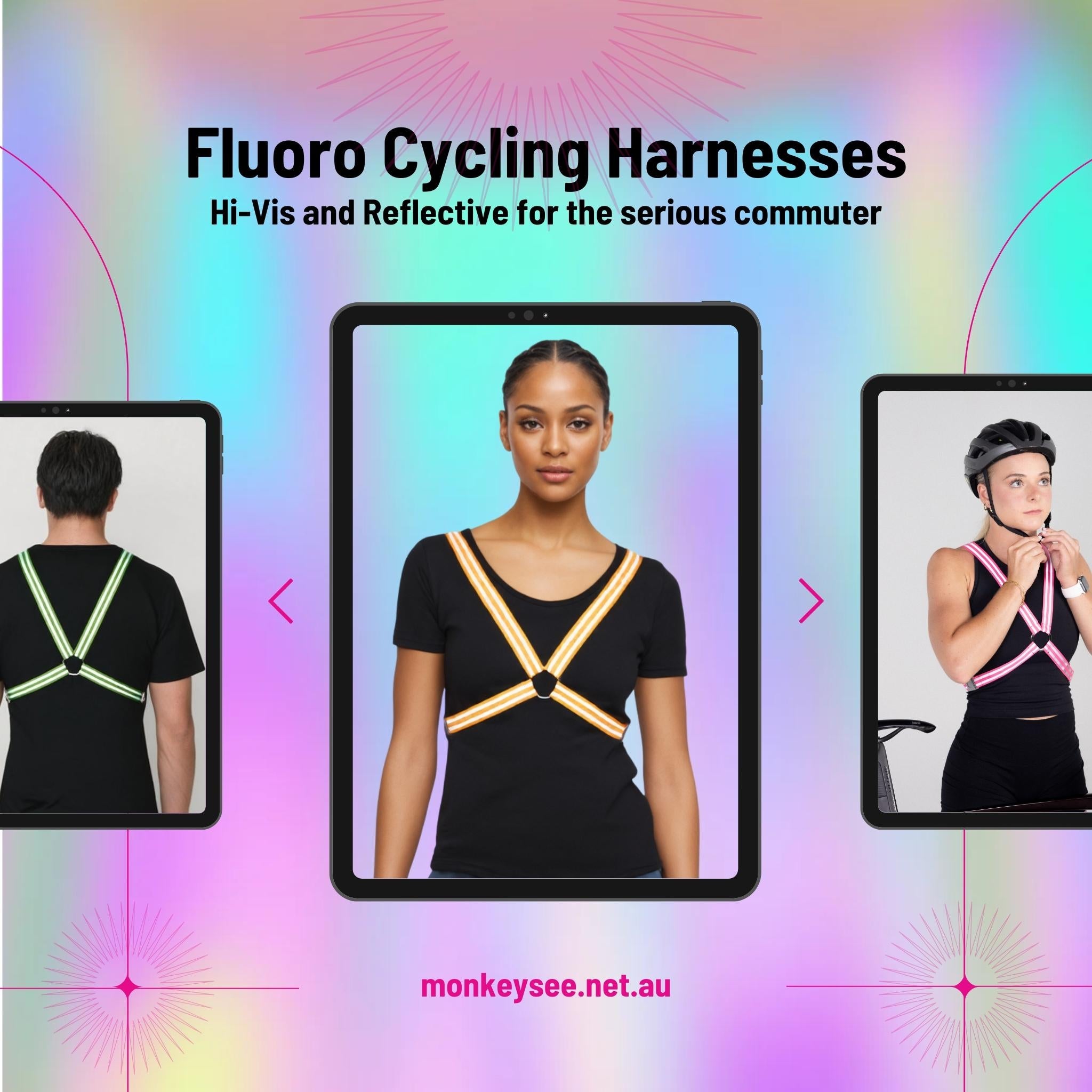 Fluoro Cycling Harness Range