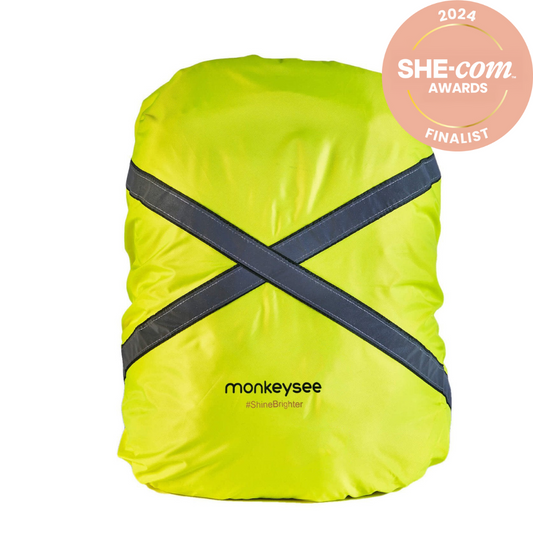 Reflective Waterproof Backpack Cover - Yellow