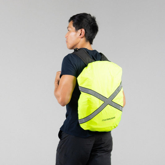 Reflective Waterproof Backpack Cover - Yellow