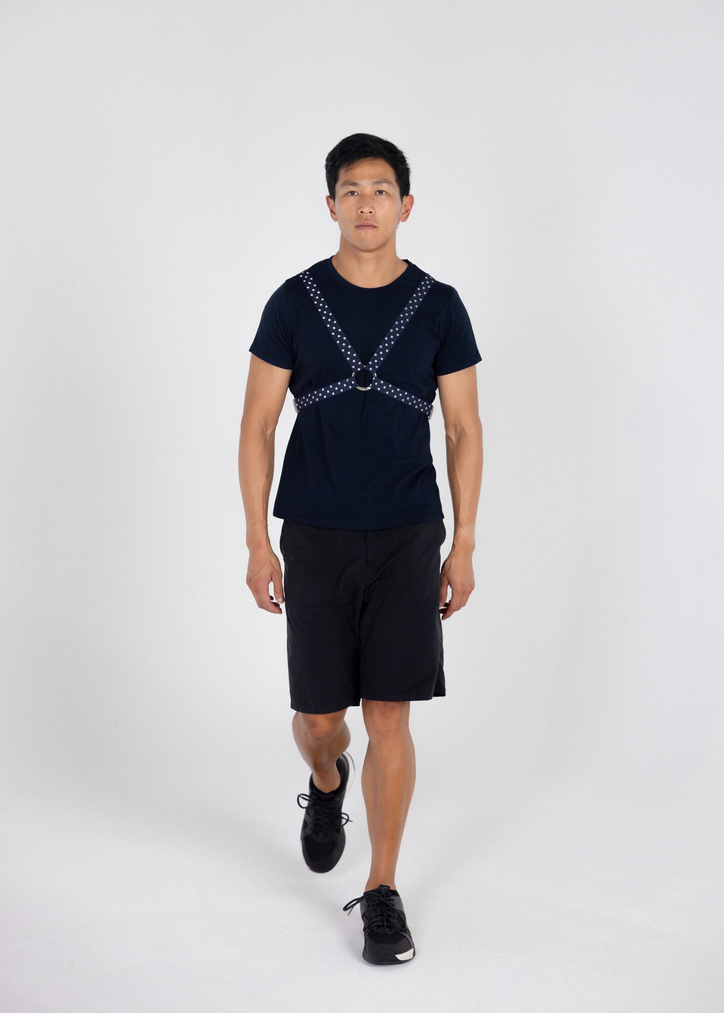 Reflective Cycle Harness - Dot French Navy