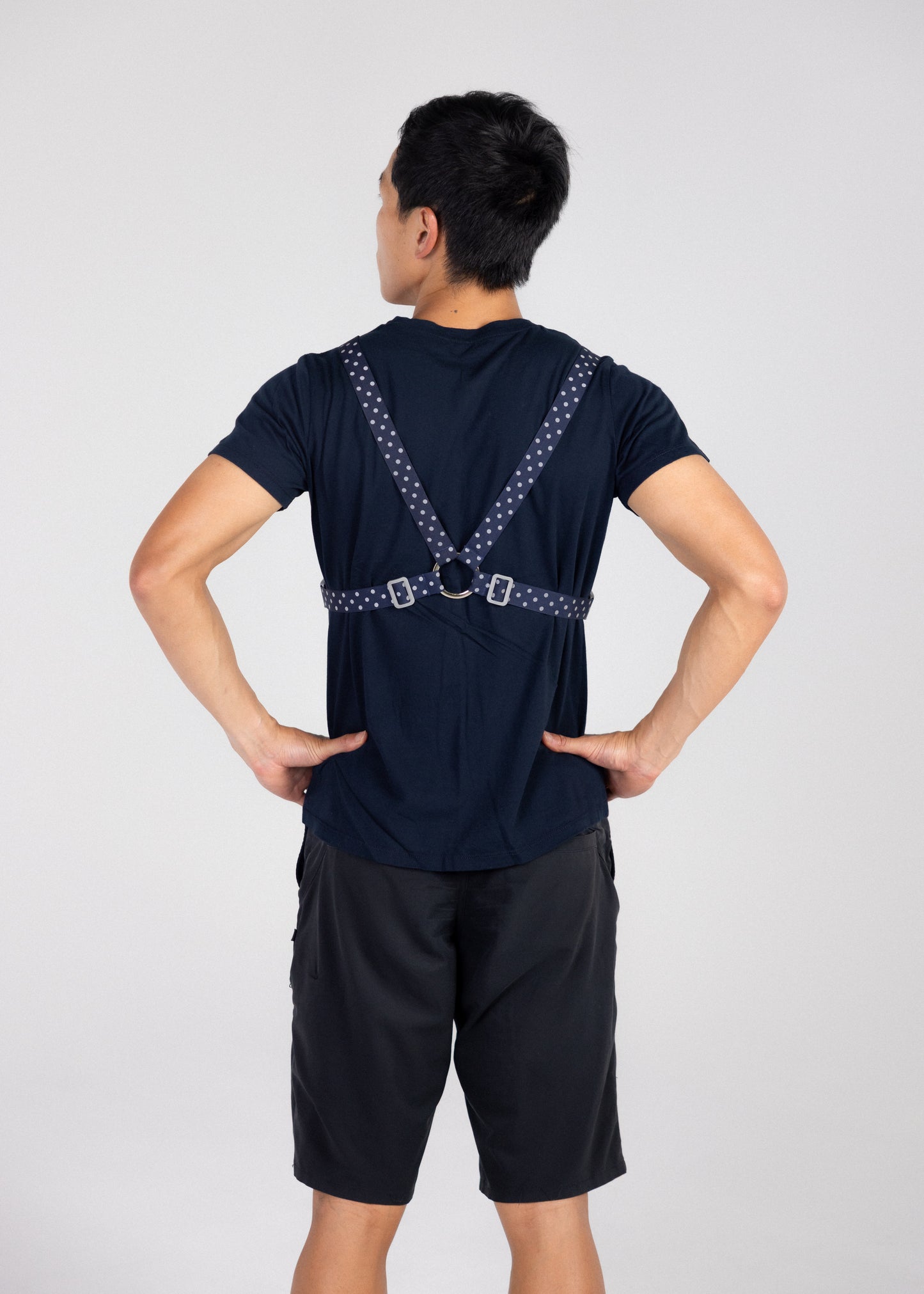 Reflective Cycle Harness - Dot French Navy