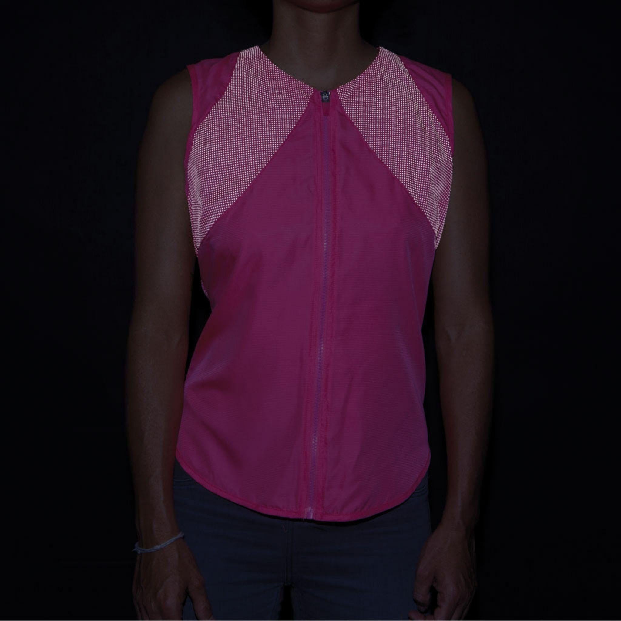 Pink Vest + Shimmery Backpack
