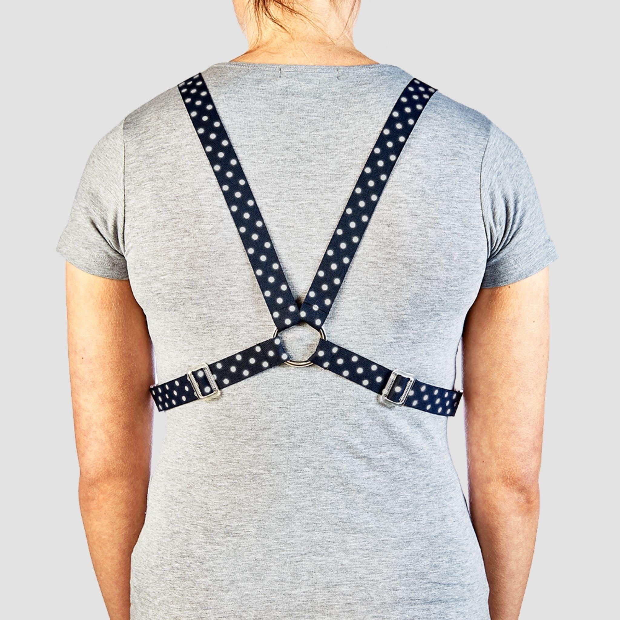 Reflective Cycle Harness - Dot French Navy