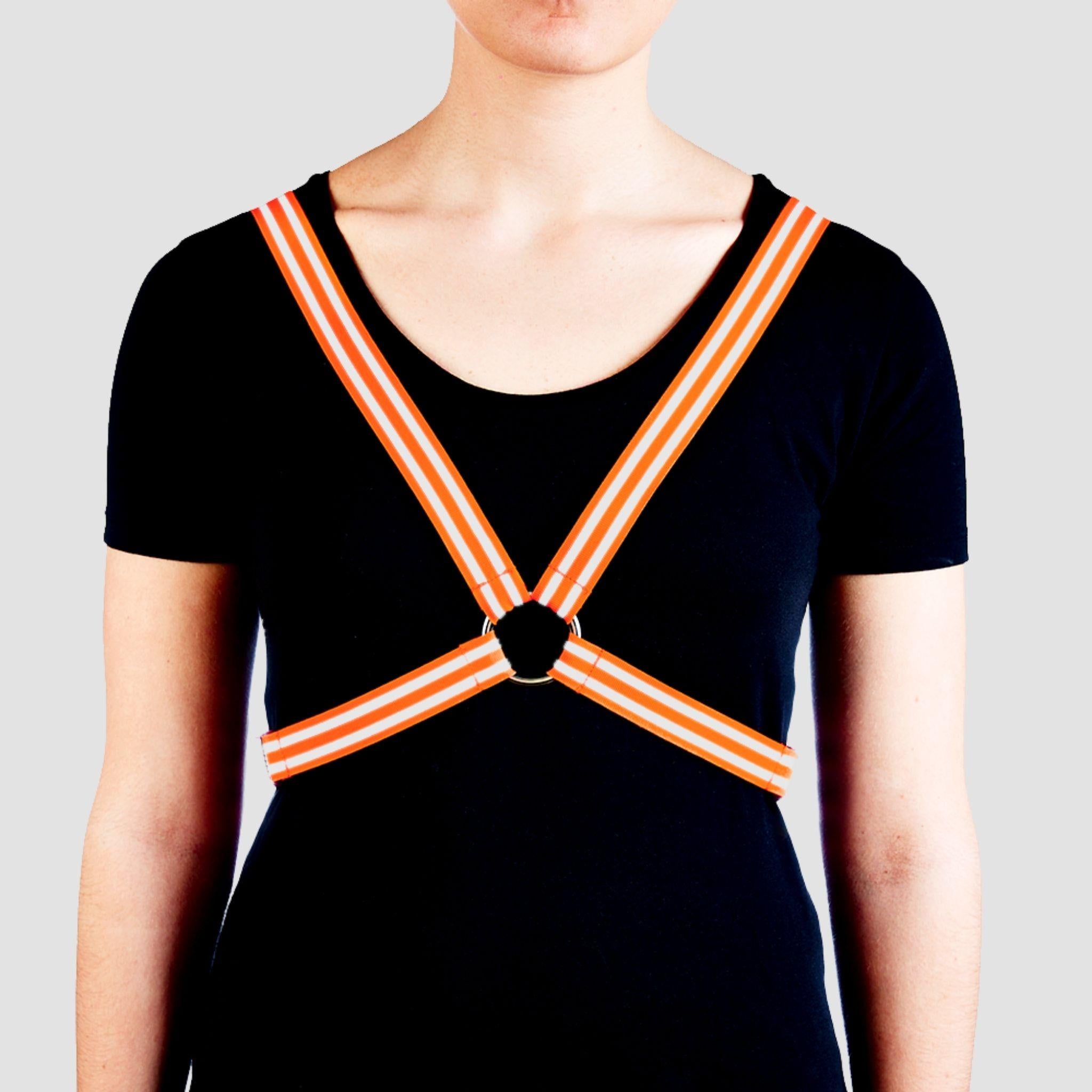 Reflective Cycling Harness - Fluro Orange