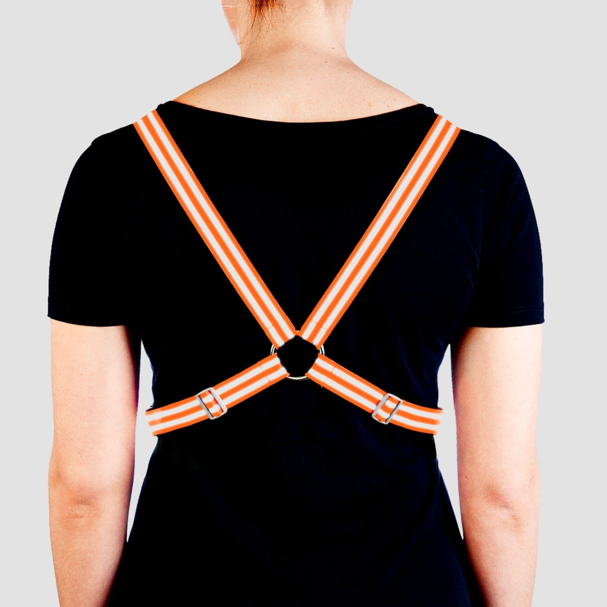 Reflective Cycling Harness - Fluro Orange