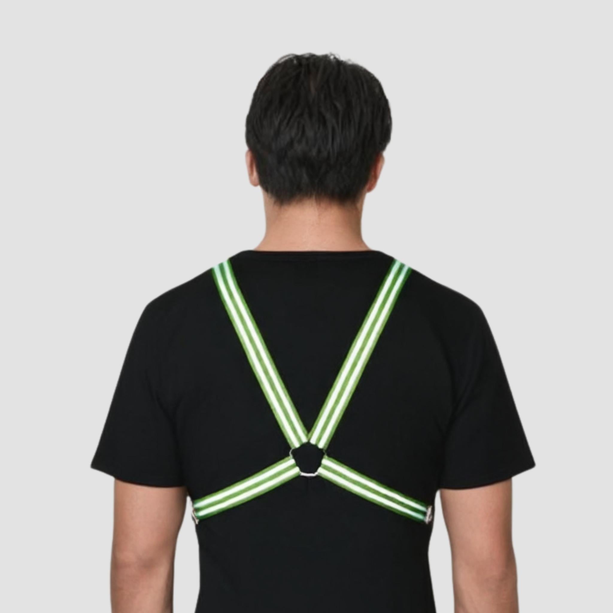 Reflective Cycling Harness - Fluro Yellow