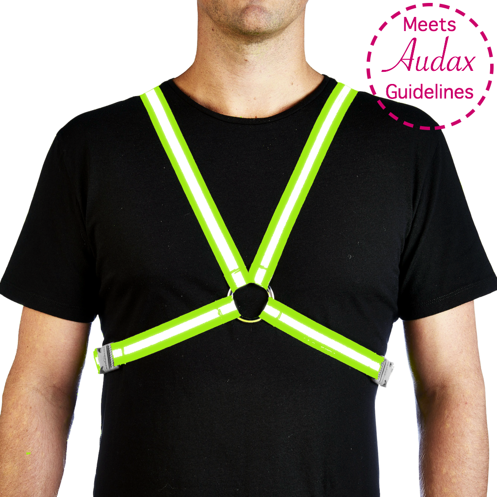 Reflective Cycling Harness - Fluro yellow / Audax