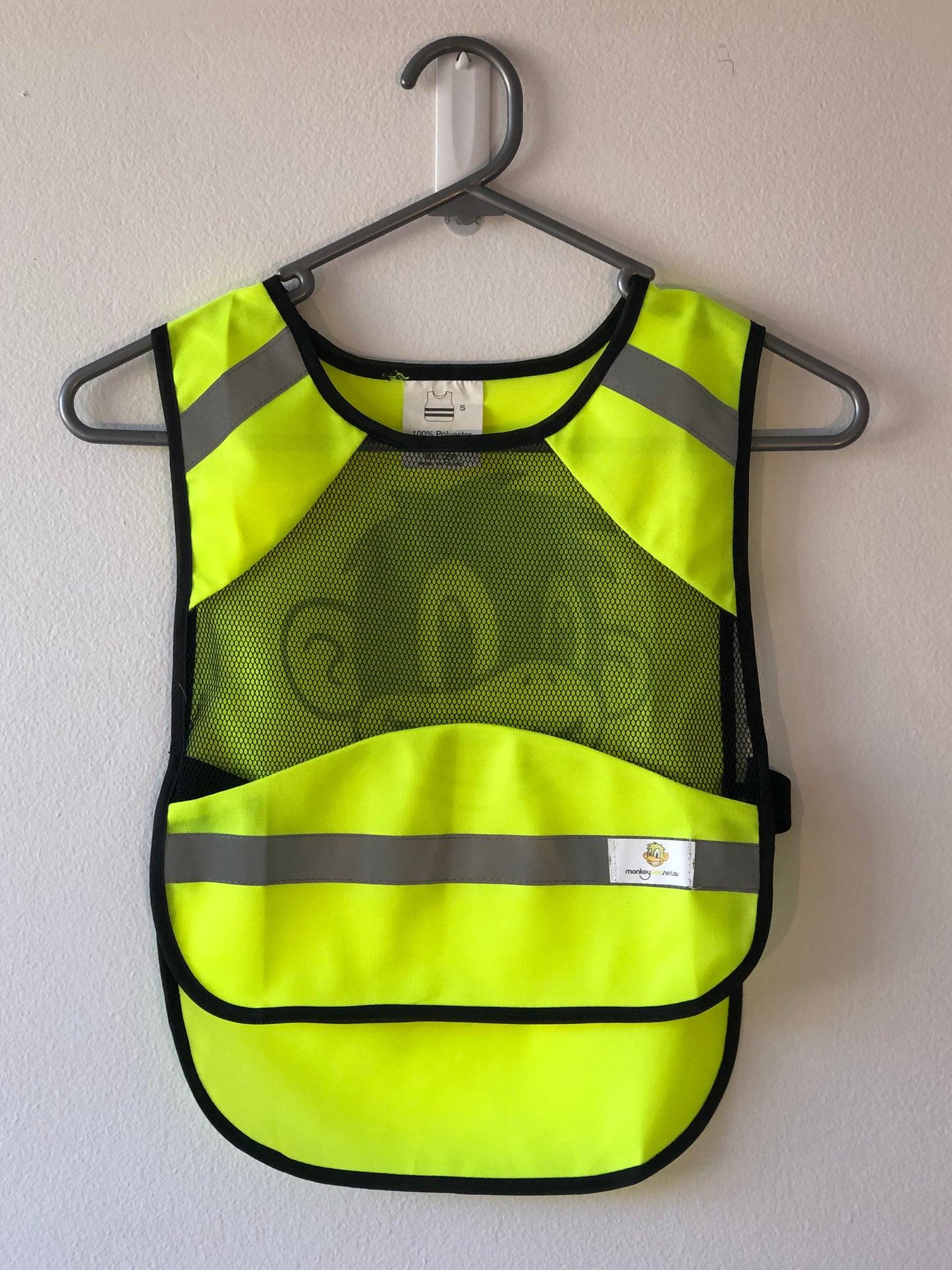 Kid's Monkey Vest - Fluoro Yellow